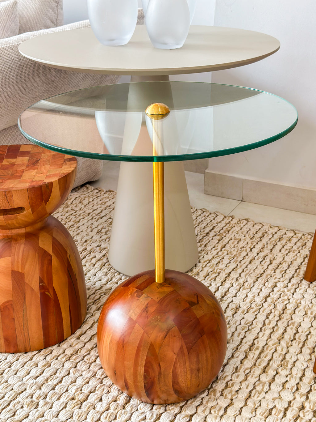 Mesa de Apoio Sfera Glass