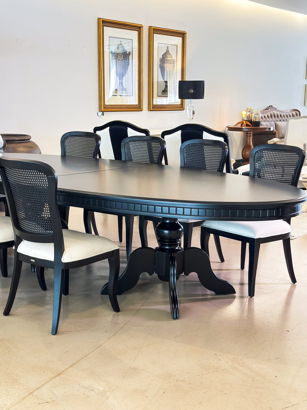 Mesa de Jantar Provençal Preta 3,20m - Kleiner