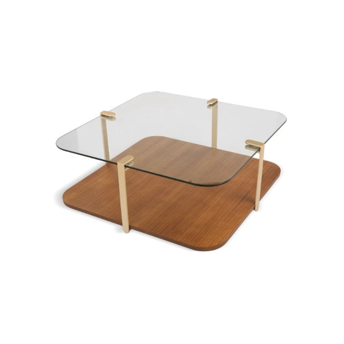 Mesa de Centro com Vidro Incolor Cyrne