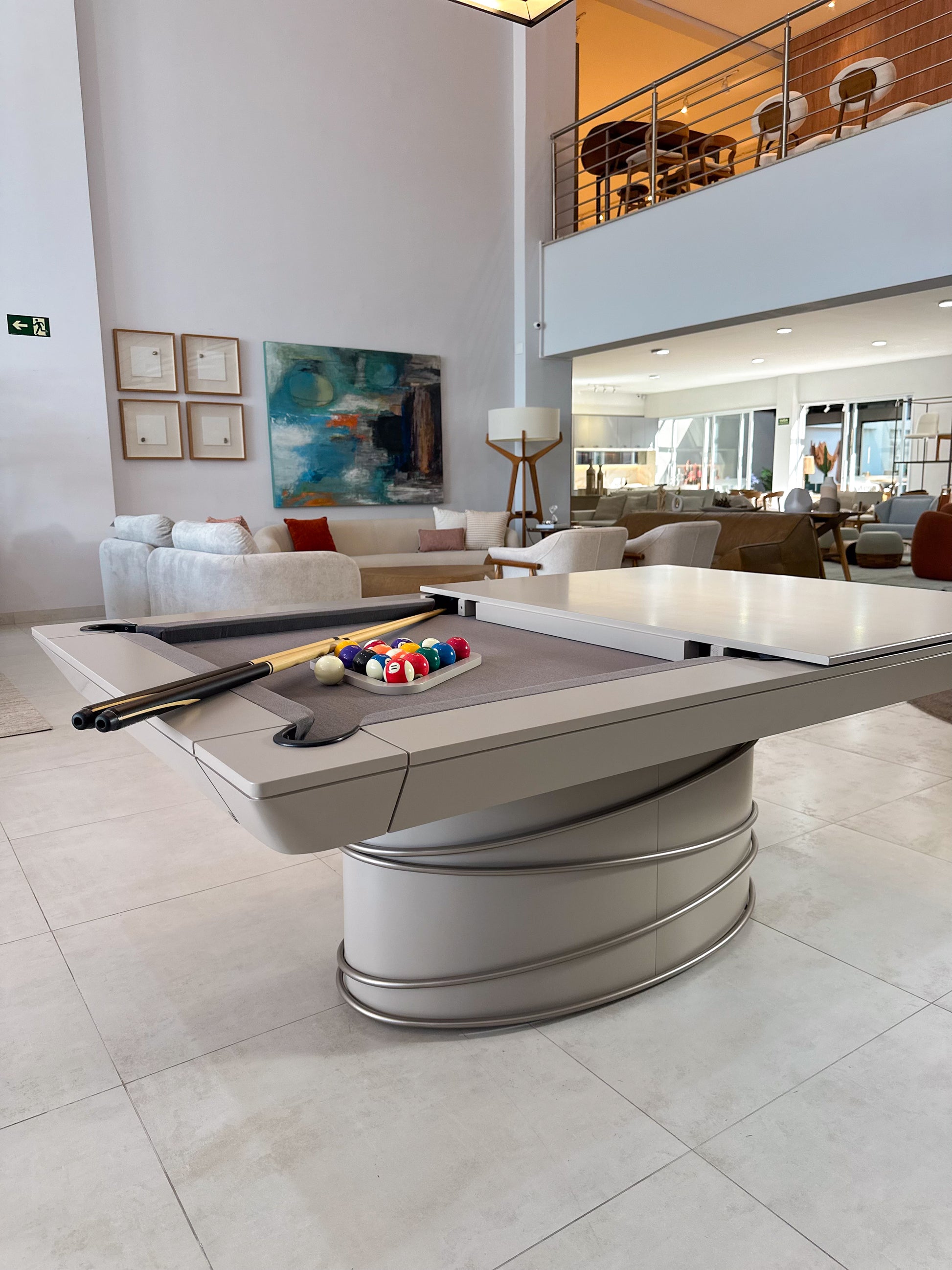 Mesa de Sinuca e Jantar Borel Laca Fendi