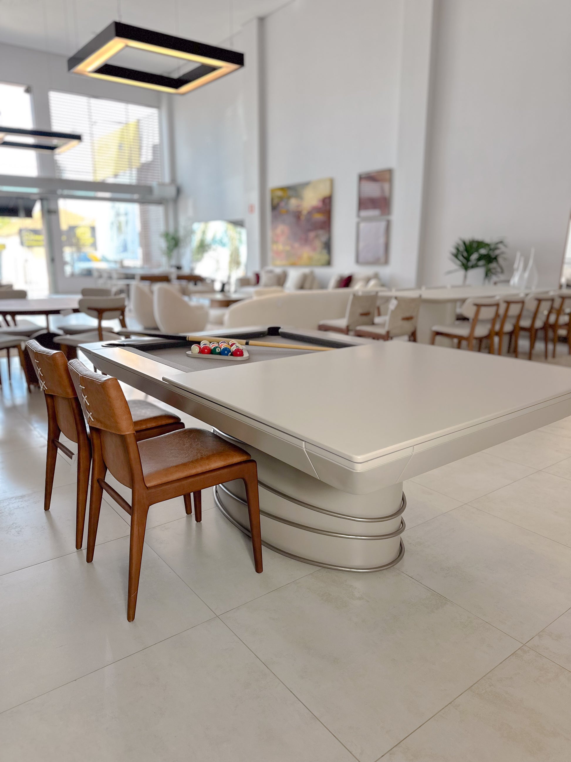 Mesa de Sinuca e Jantar Borel em Laca Fendi