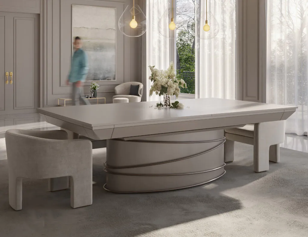 Mesa de Sinuca e Jantar Borel em Laca Fendi