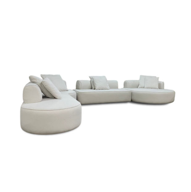Sofá Modular com Chaise com Pedra