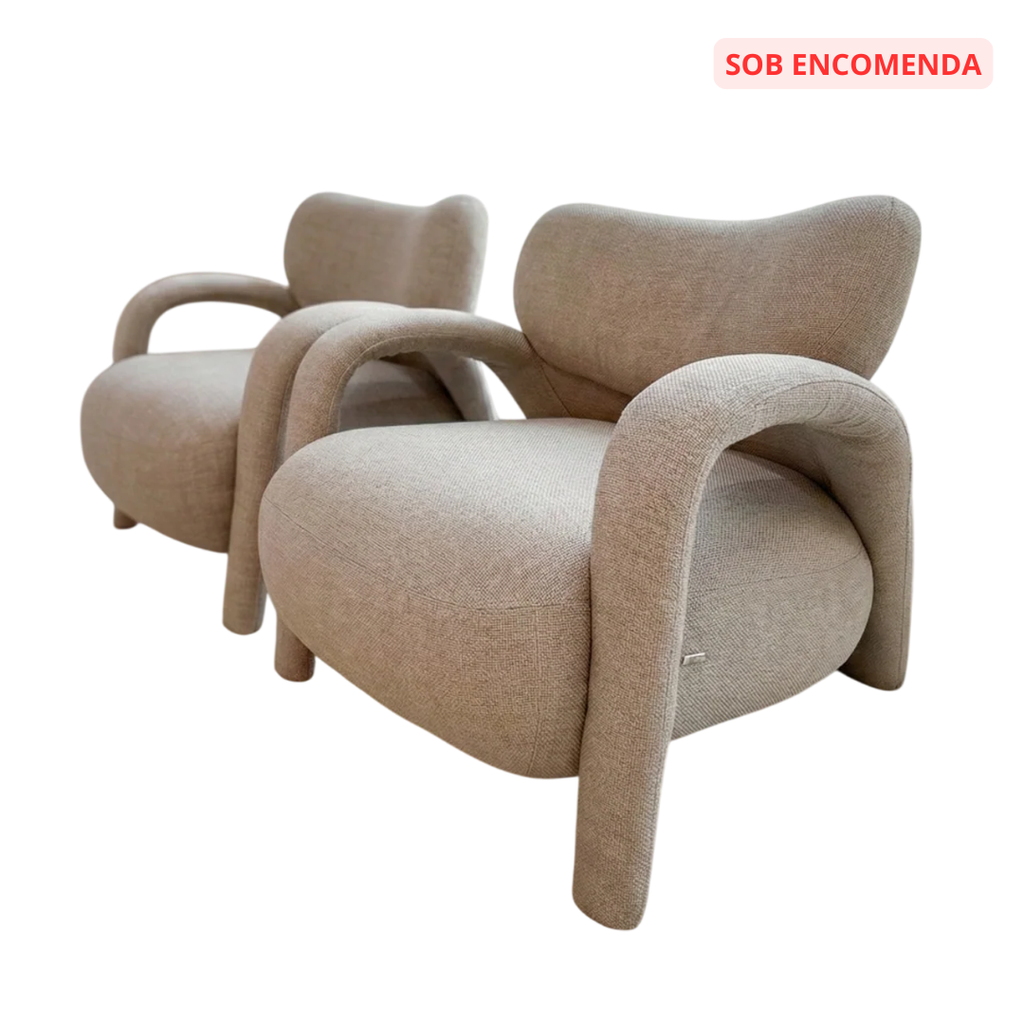 Poltrona Fixa em Tecido