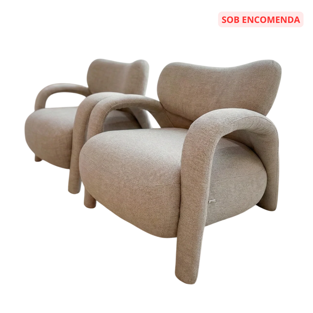 Poltrona Fixa em Tecido